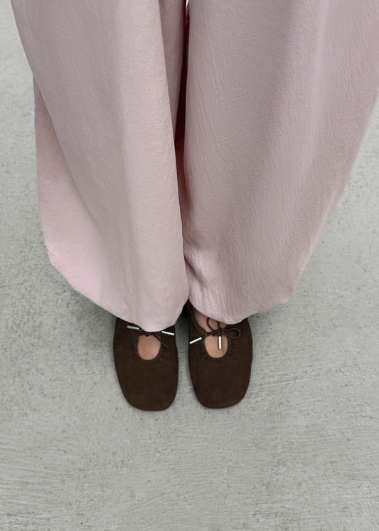 Rosalind Recycled Brown Leather Ballet Flats-image
