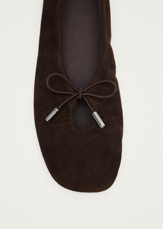 Rosalind Recycled Brown Leather Ballet Flats-image