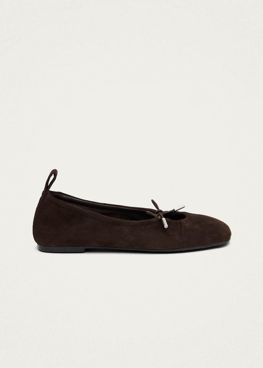 Rosalind Recycled Brown Leather Ballet Flats-image