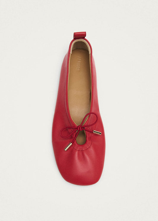 Rosalind Rote Leder Ballerinas-image