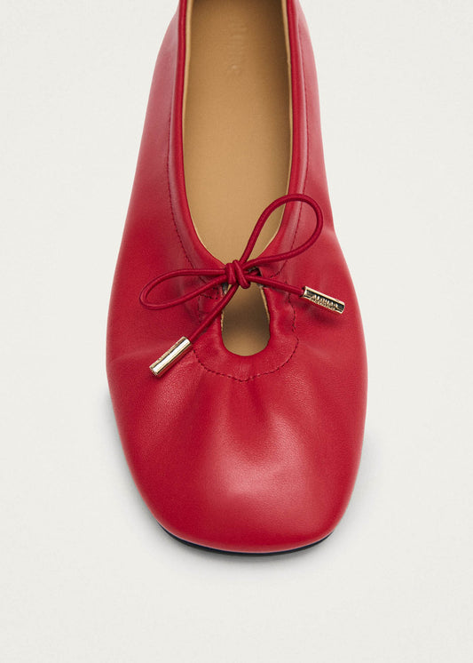 Rosalind Red Leather Ballet Flats-image