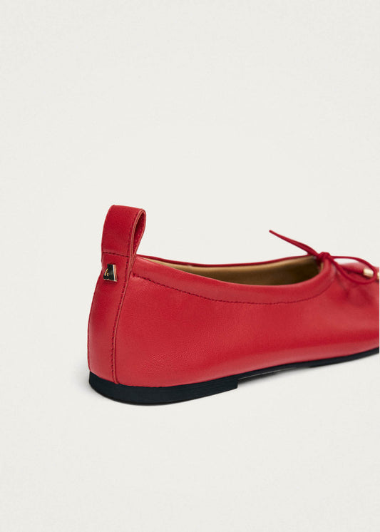 Rosalind Red Leather Ballet Flats-image