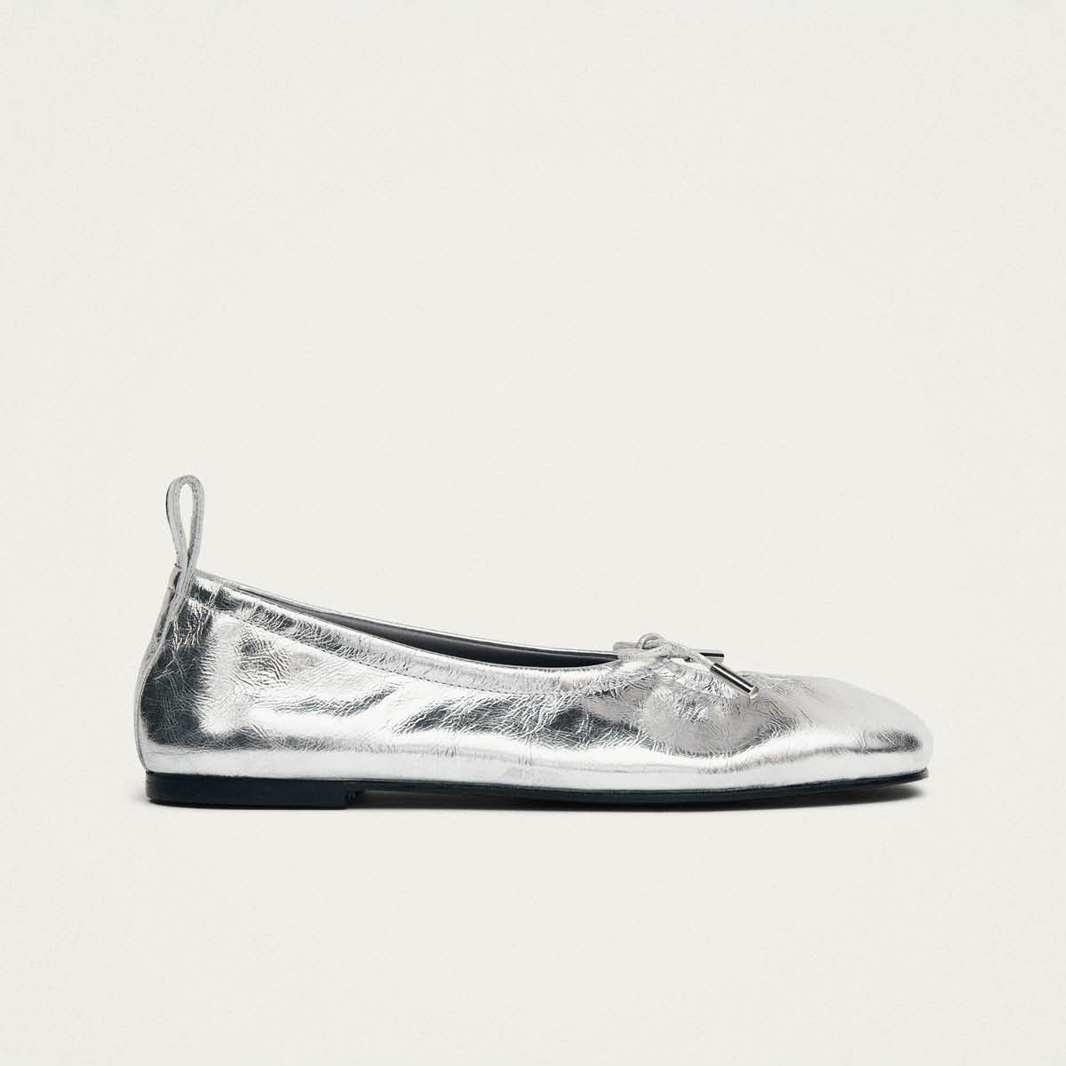 Rosalind Shimmer Bailarinas de Cuero Color Plata