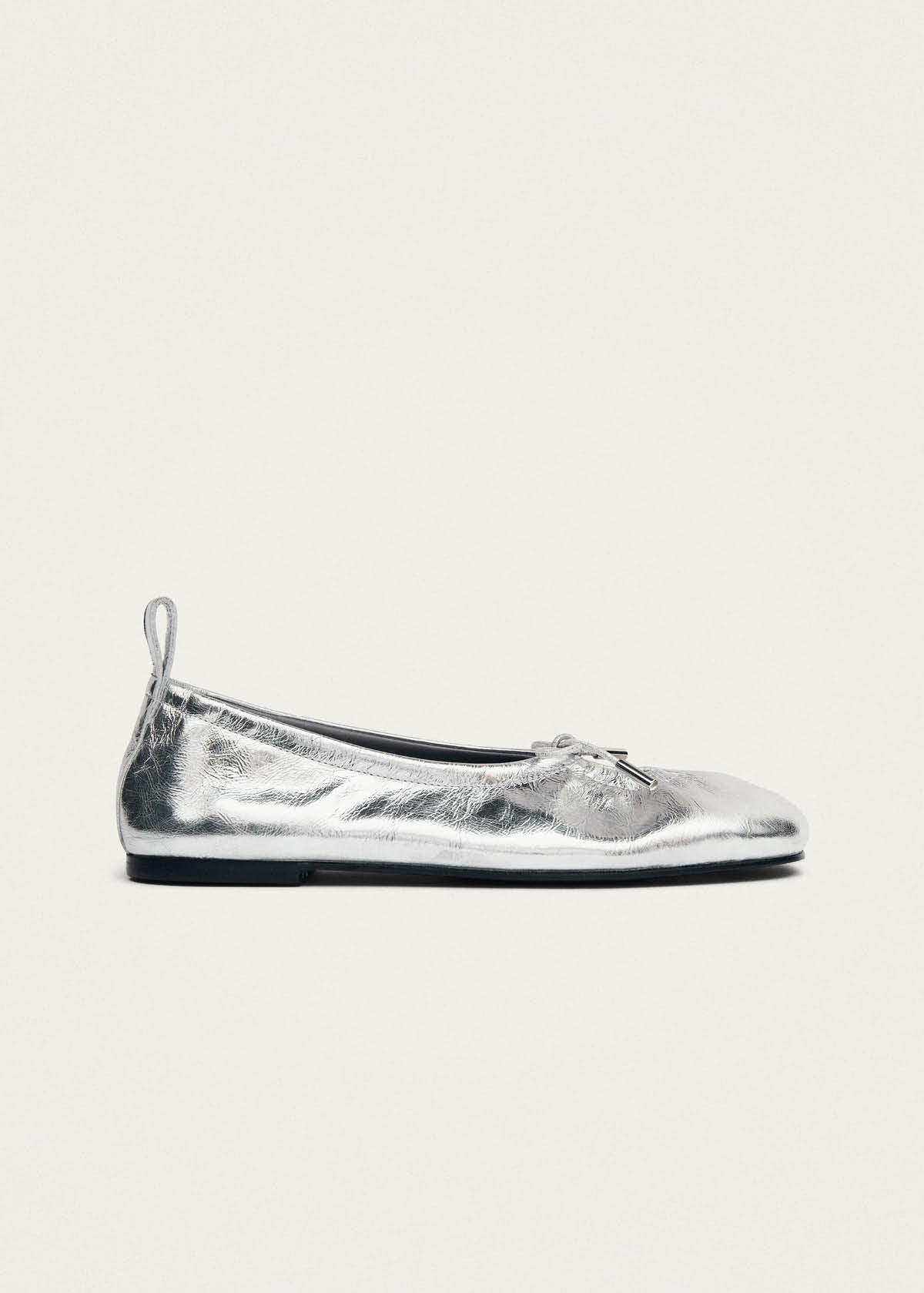 Rosalind Shimmer Bailarinas de Cuero Color Plata