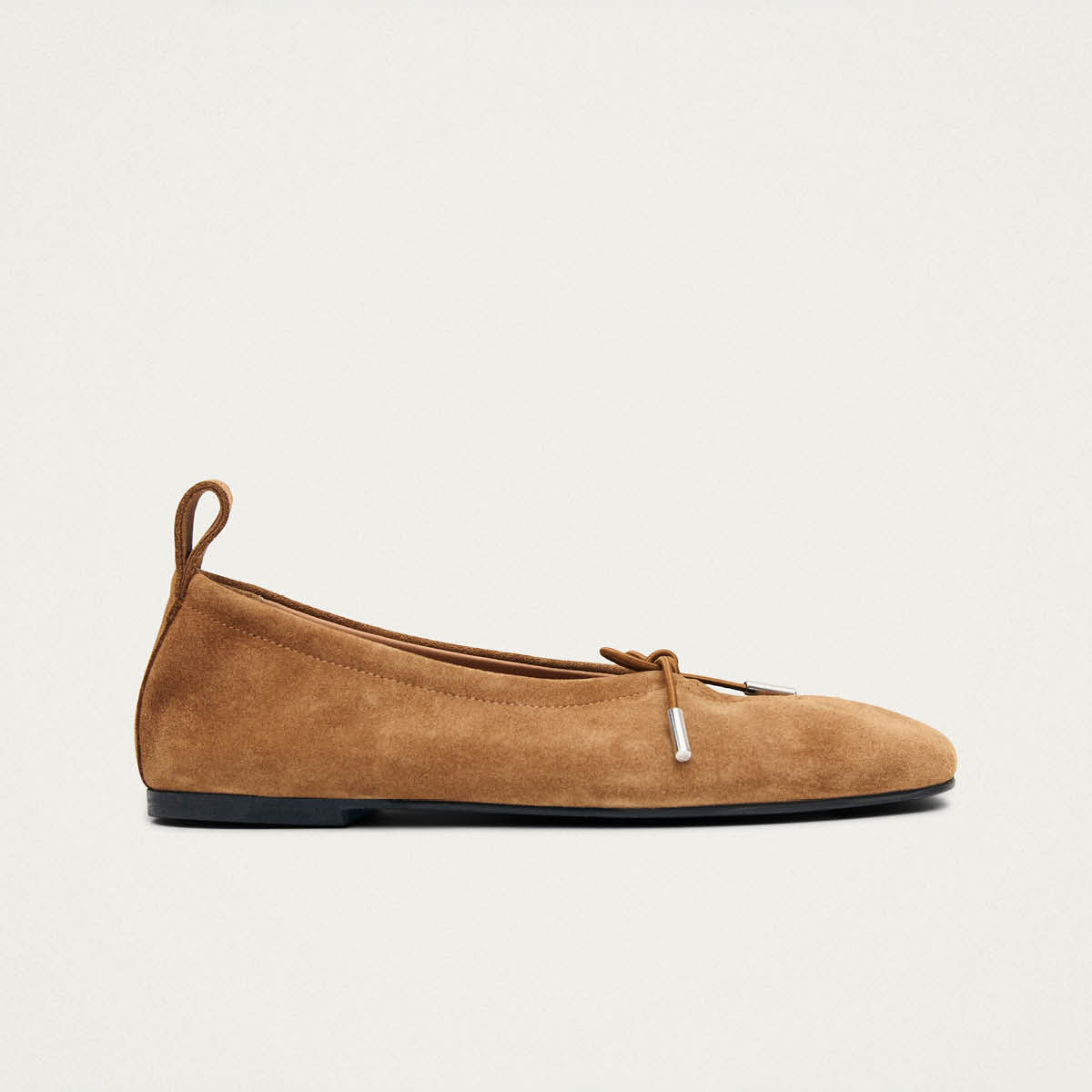 Rosalind Ballerines en Cuir Suédé Tan