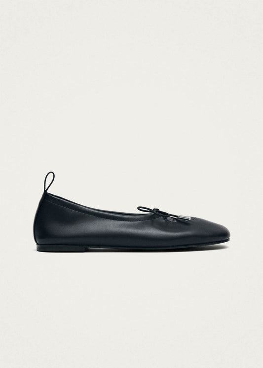 Rosalind Vegan Ballerine in Pelle Vegana Nera-image