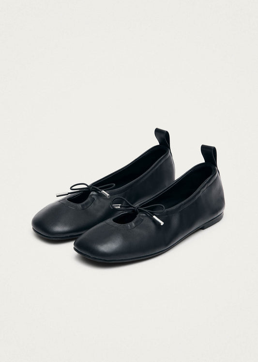 Rosalind Vegan Ballerine in Pelle Vegana Nera-image