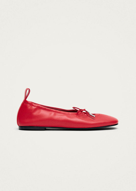 Rosalind Vegan Ballerine in Pelle Vegana Rossa-image
