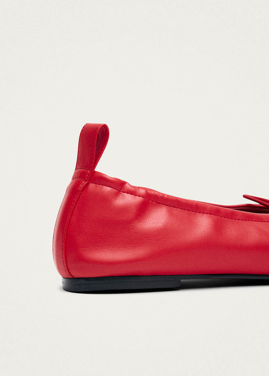 Rosalind Vegan Ballerine in Pelle Vegana Rossa-image