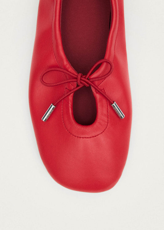 Rosalind Vegan Ballerine in Pelle Vegana Rossa-image