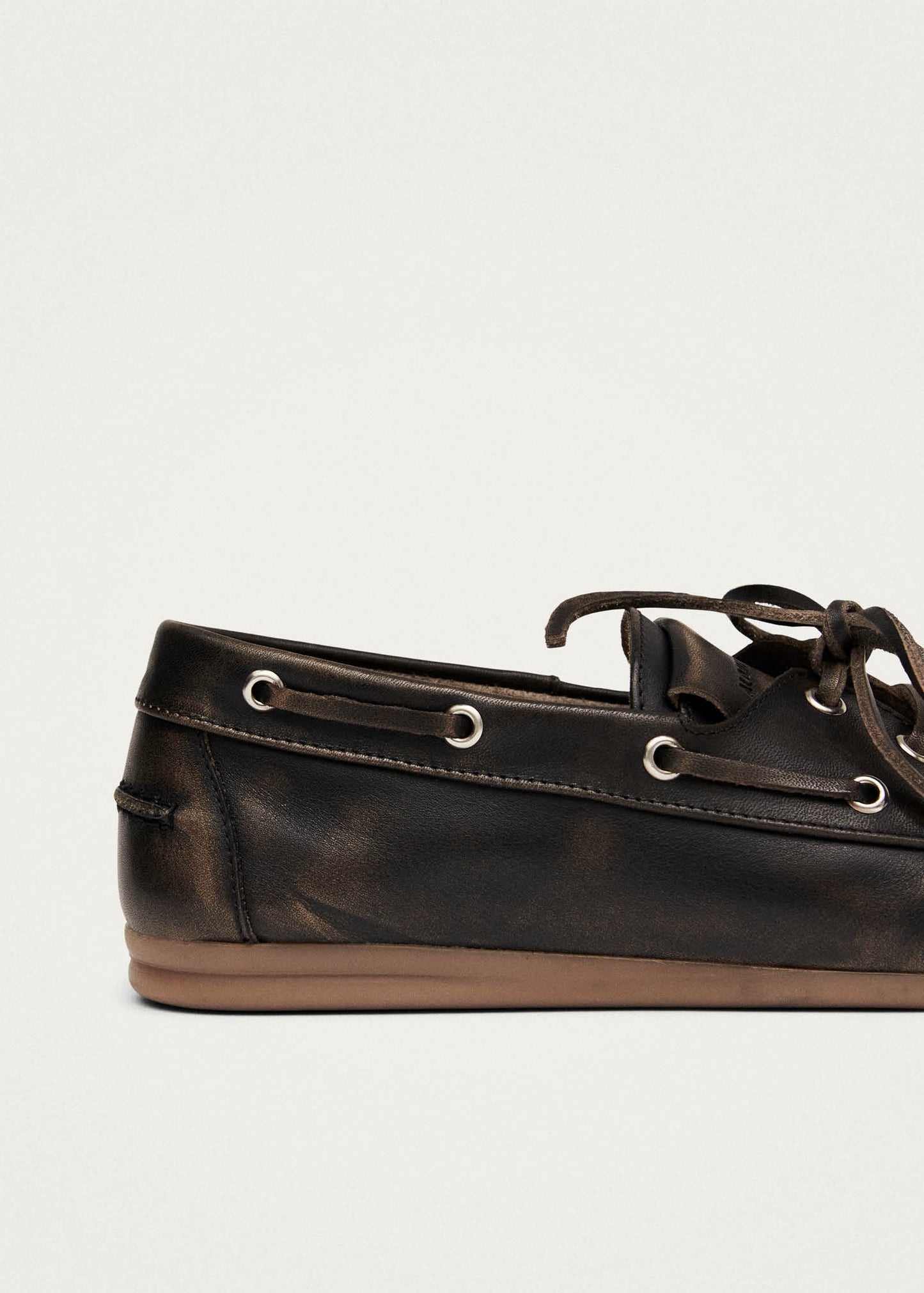 Rowan Vintage Effect Brown Leather Loafers