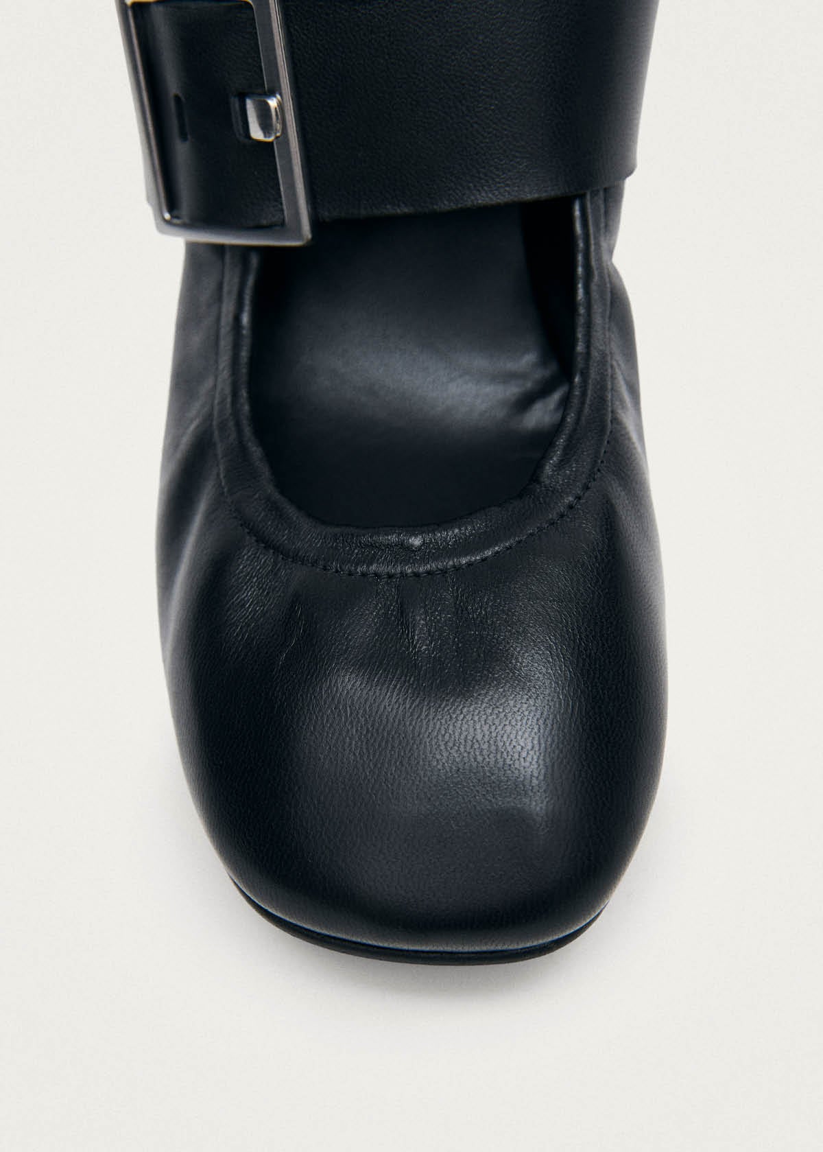 Rowena Black Leather Pumps