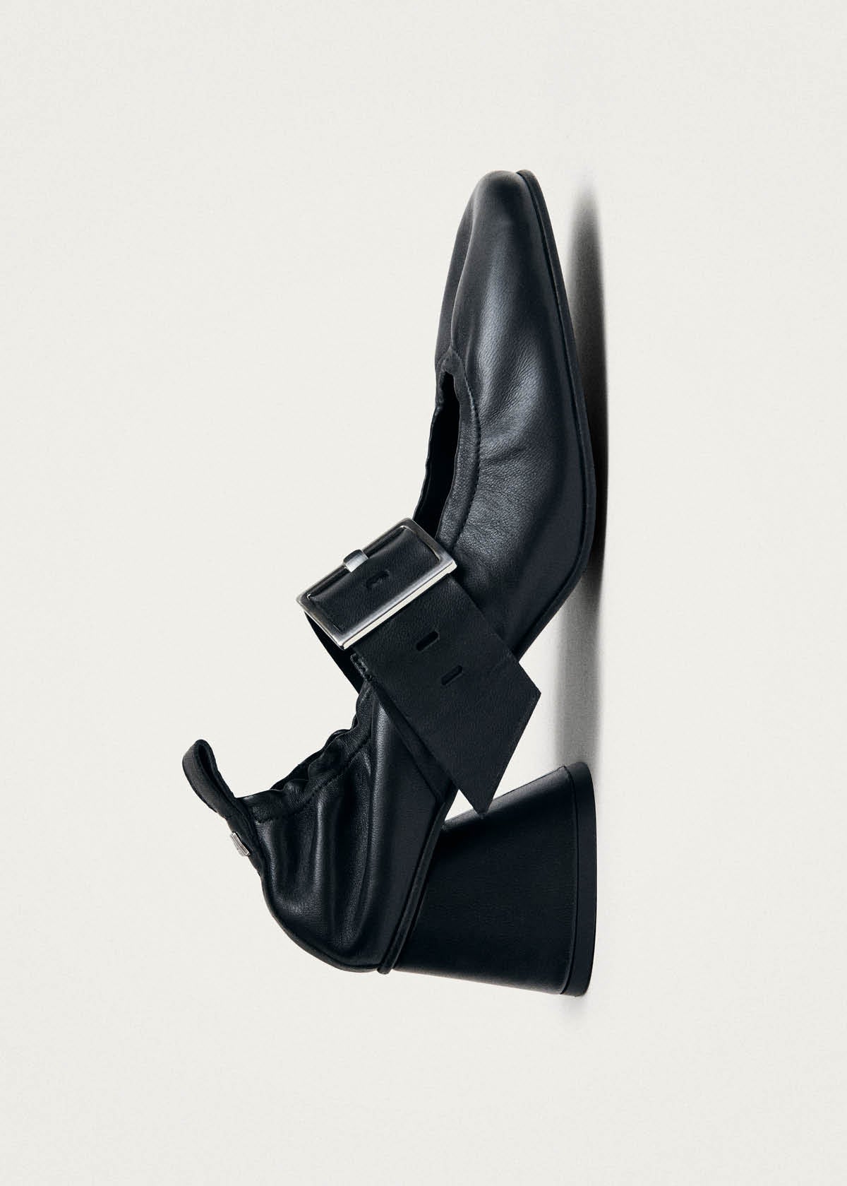 Rowena Black Leather Pumps