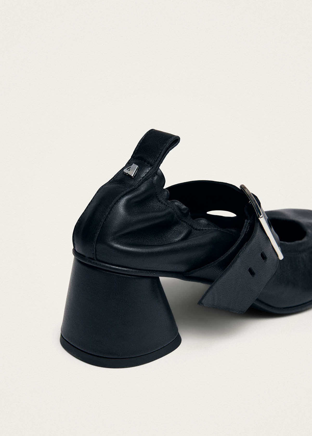 Rowena Black Leather Pumps