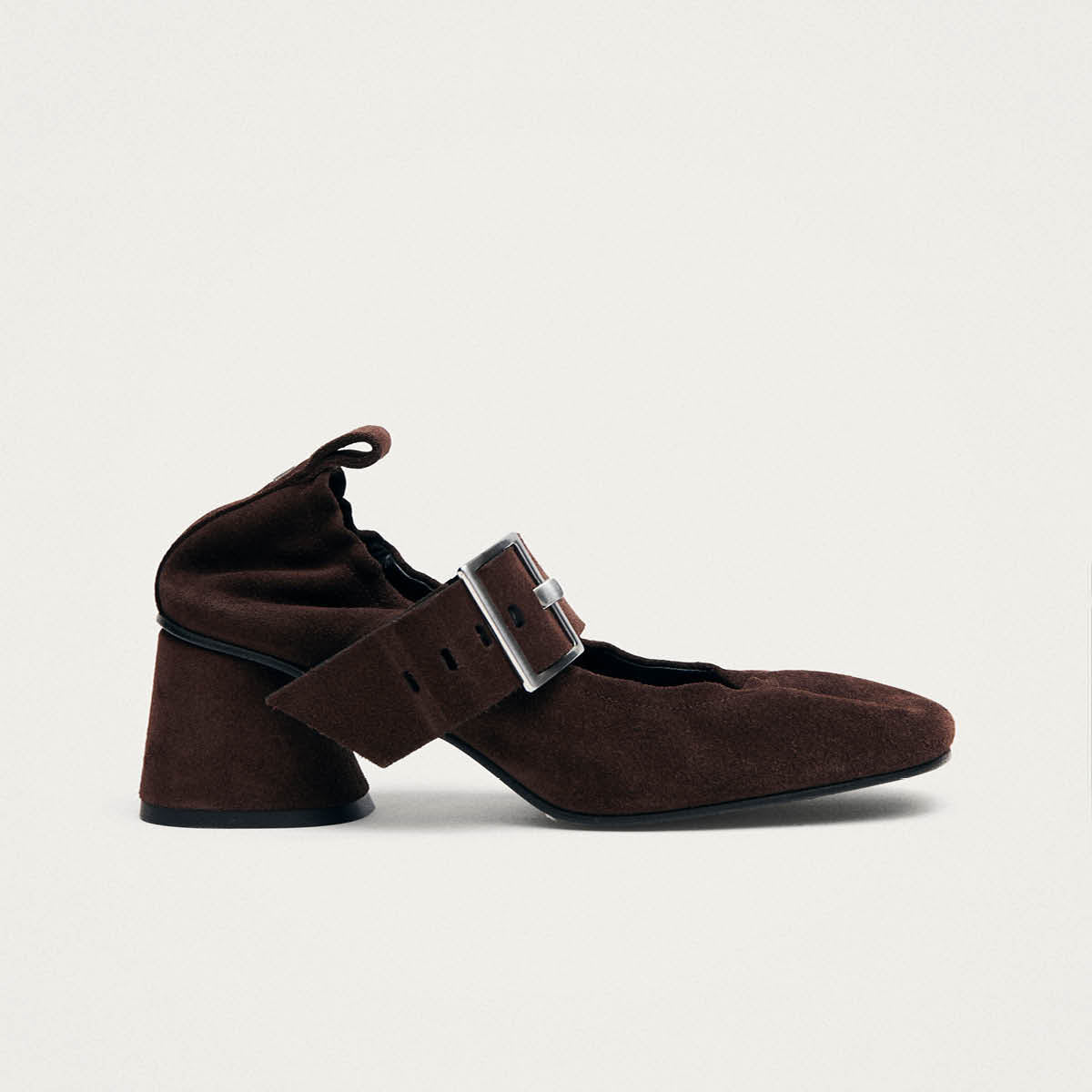 Rowena Suede Brown Leather Pumps