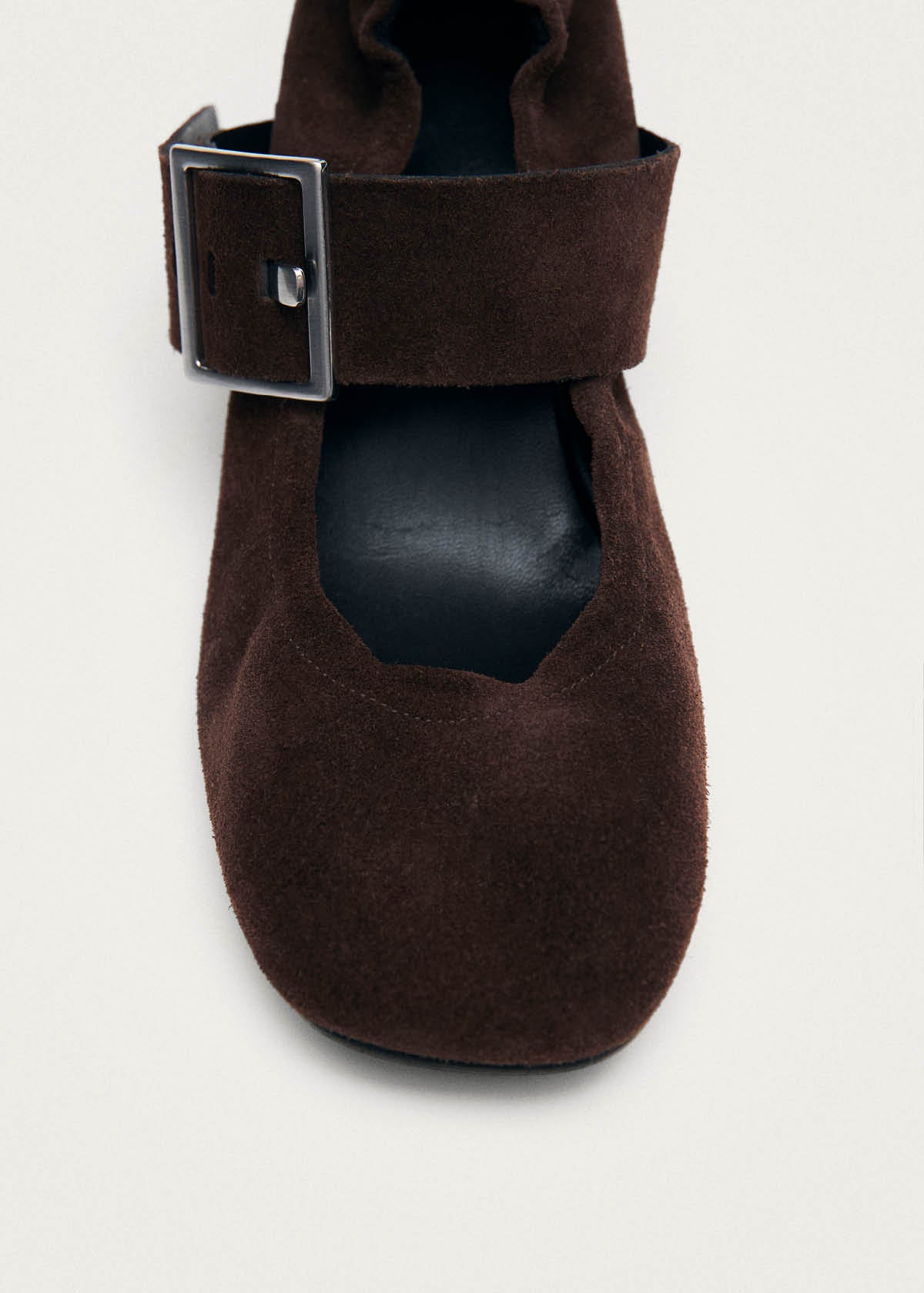 Rowena Suede Brown Leather Pumps