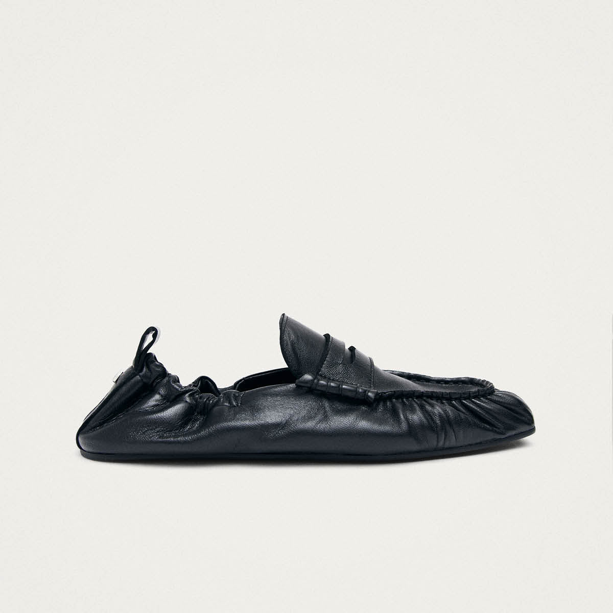 Mocasines de cuero negro Sage