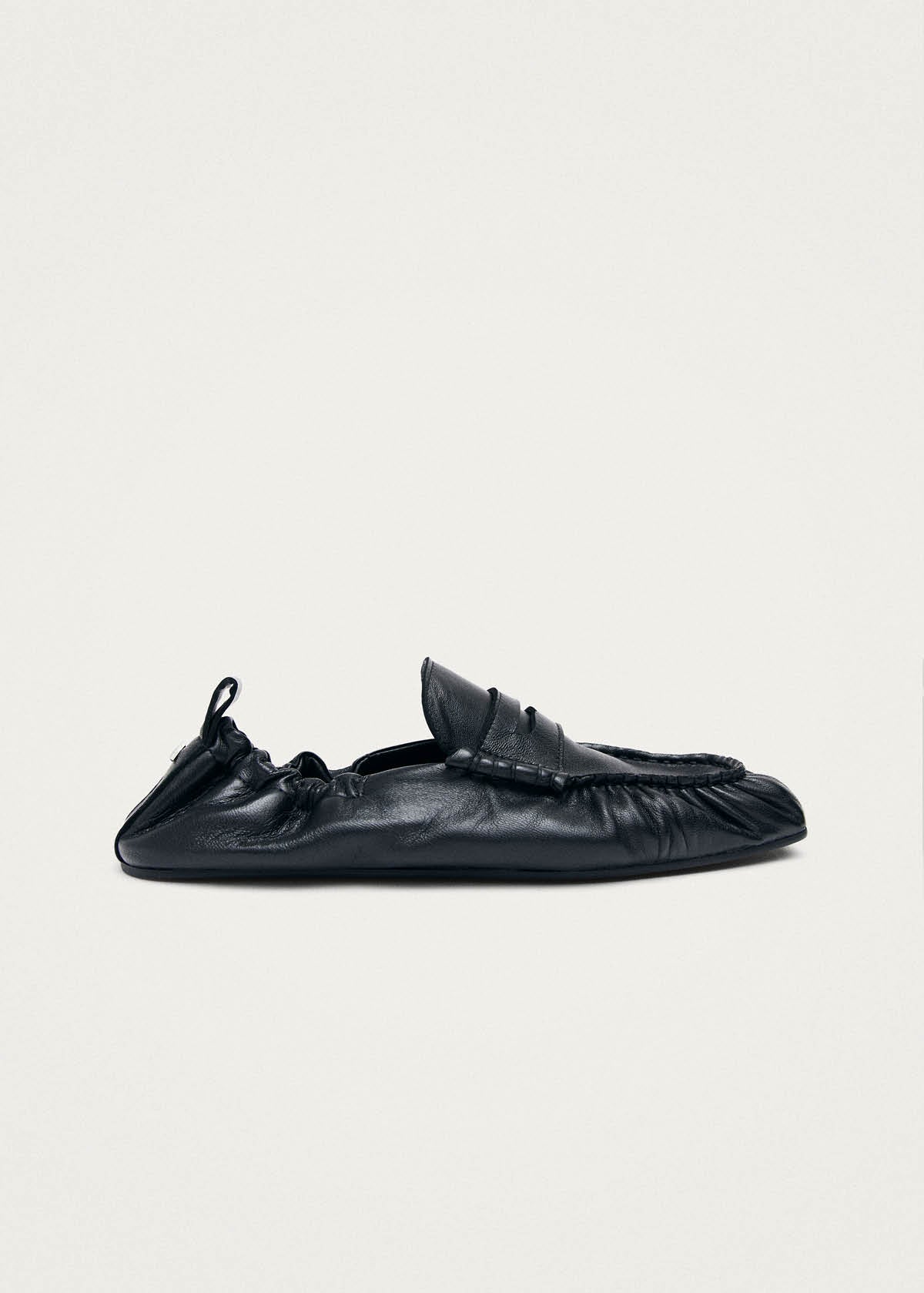 Mocasines de cuero negro Sage