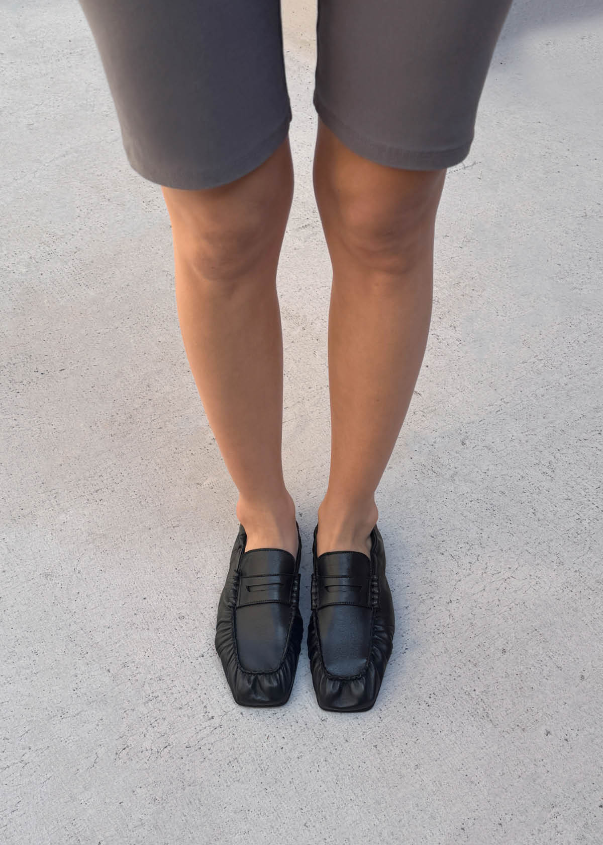 Mocasines de cuero negro Sage
