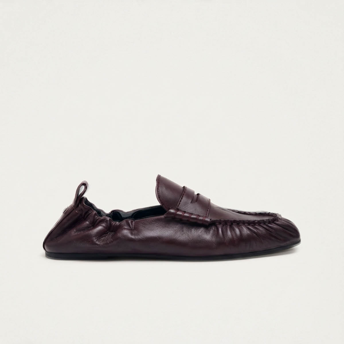 Mocasines de cuero burdeos Sage