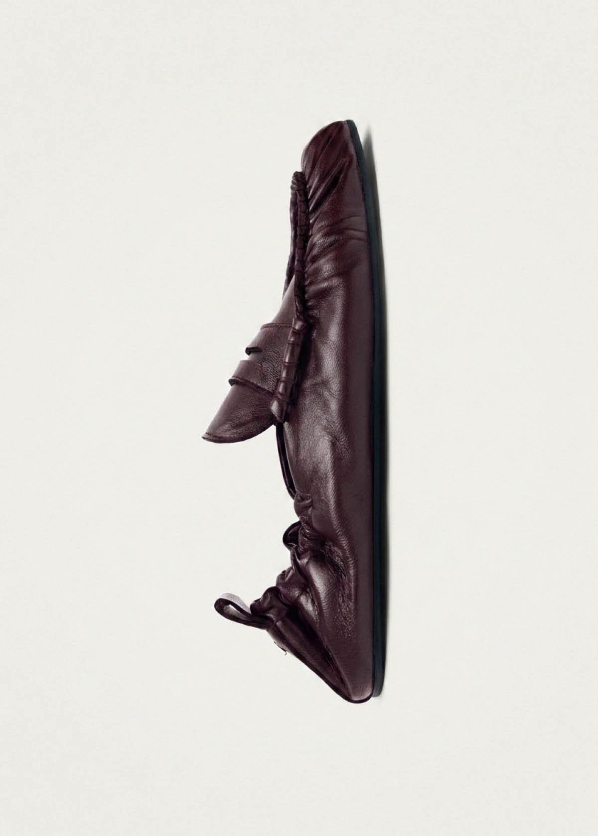 Mocasines de cuero burdeos Sage