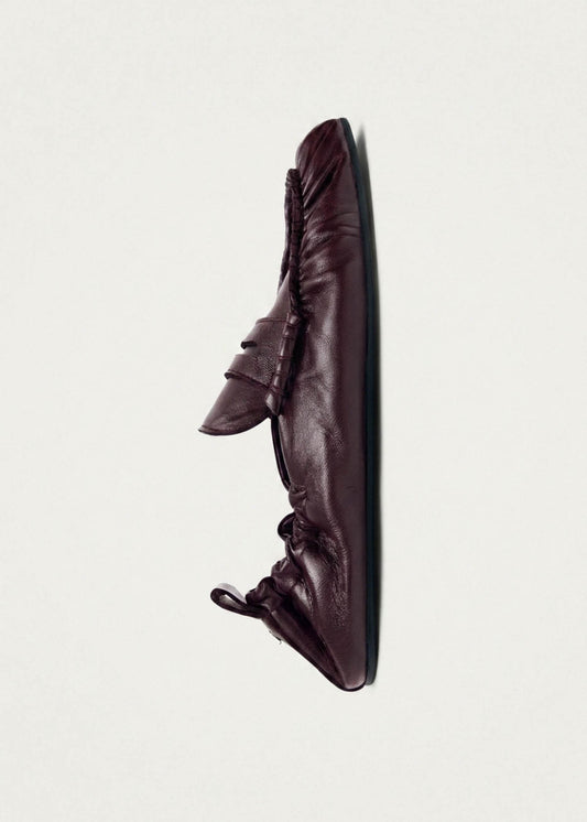 Mocasines de cuero burdeos Sage-image