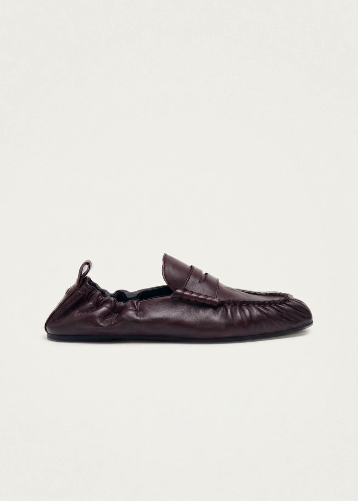 Mocasines de cuero burdeos Sage