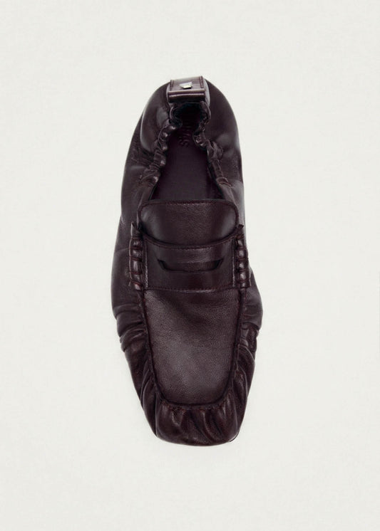 Mocasines de cuero burdeos Sage-image