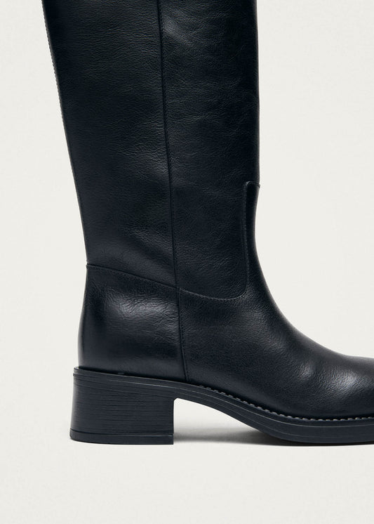 Sajan Bottes En Cuir Noires-image