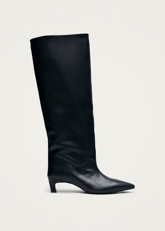Samia Black Leather Boots