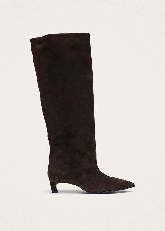 Samia Suede Brown Leather Boots