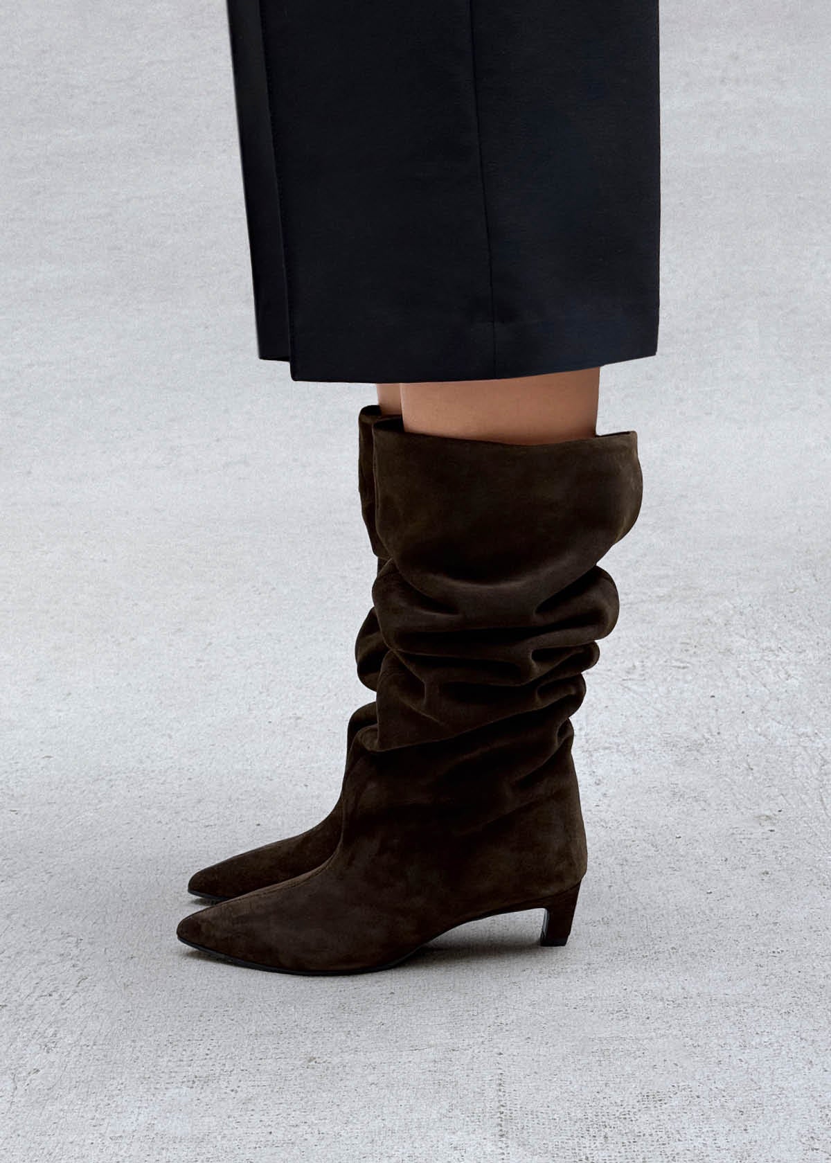 Samia Suede Brown Leather Boots