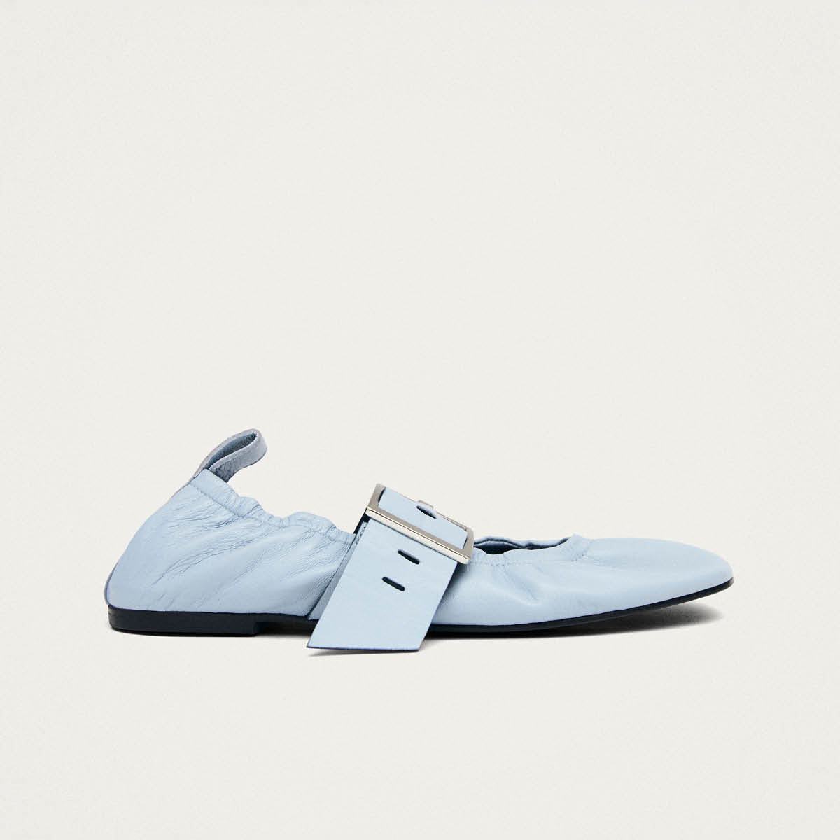Sarea Ballerines en Cuir Bleu