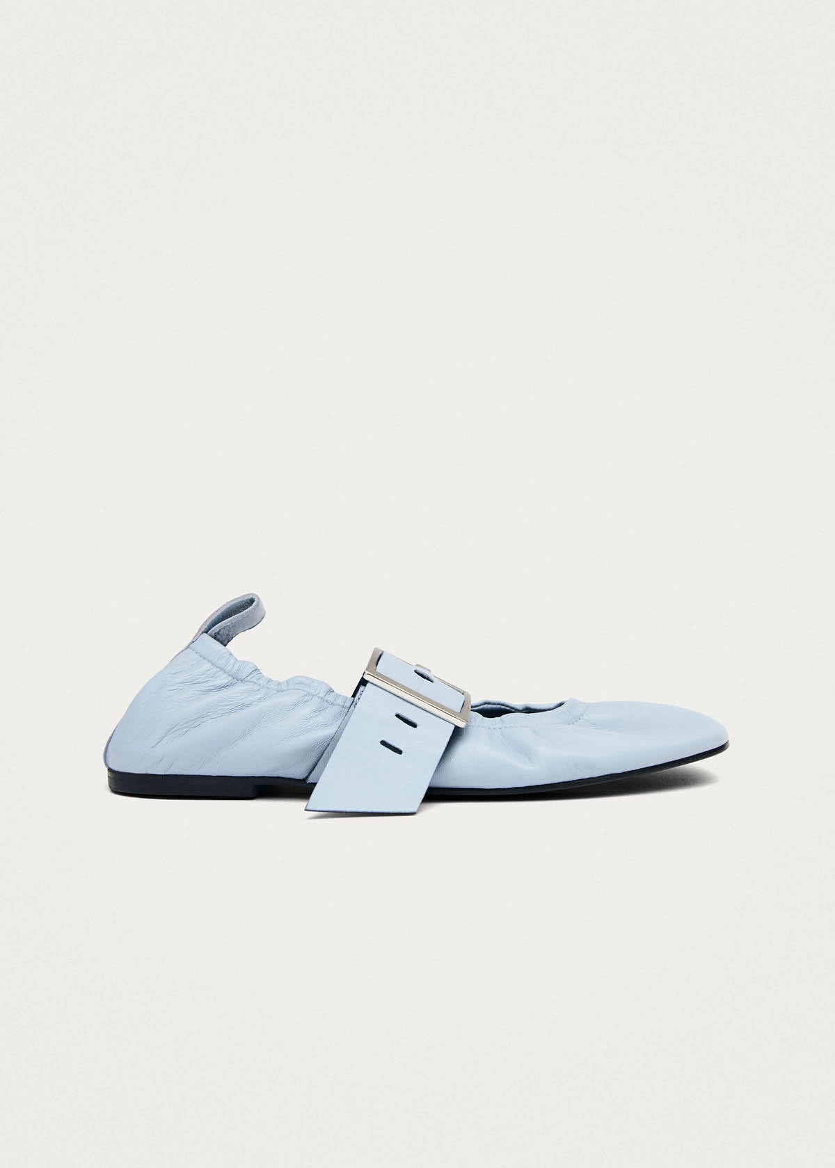 Sarea Ballerines en Cuir Bleu