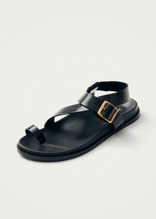 Siren Onix Black Leather Sandals-image