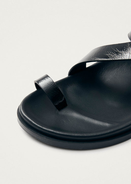 Siren Onix Black Leather Sandals-image