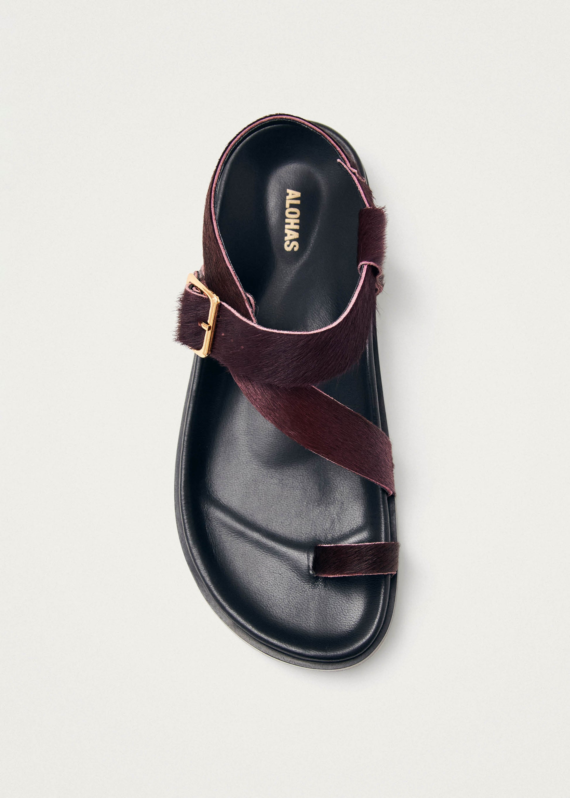 Siren Soft Sandalias de Cuero Burdeos