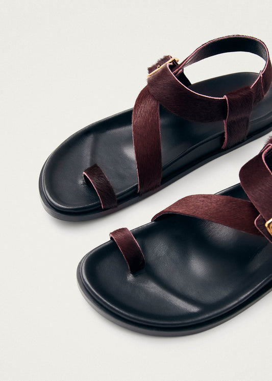 Siren Soft Sandali in Pelle Bordeaux-image