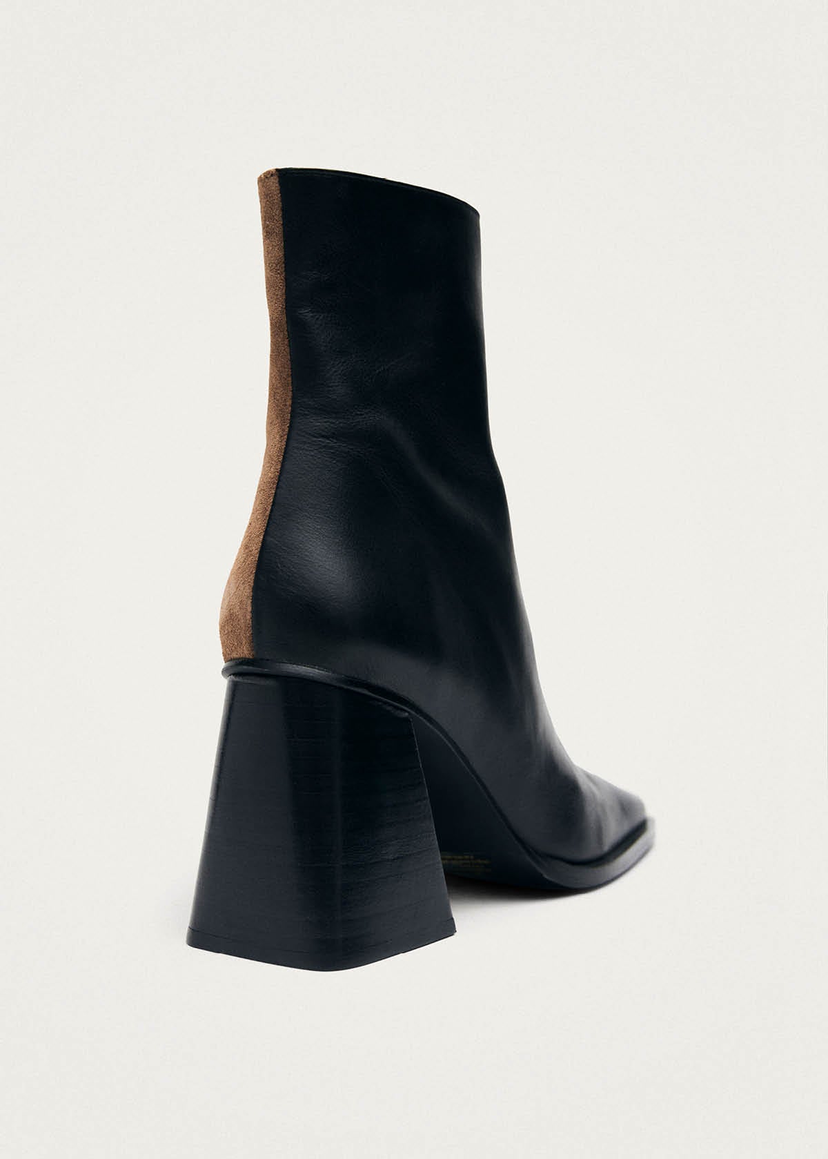 South Bicolor Schwarze Braune Leder Stiefeletten