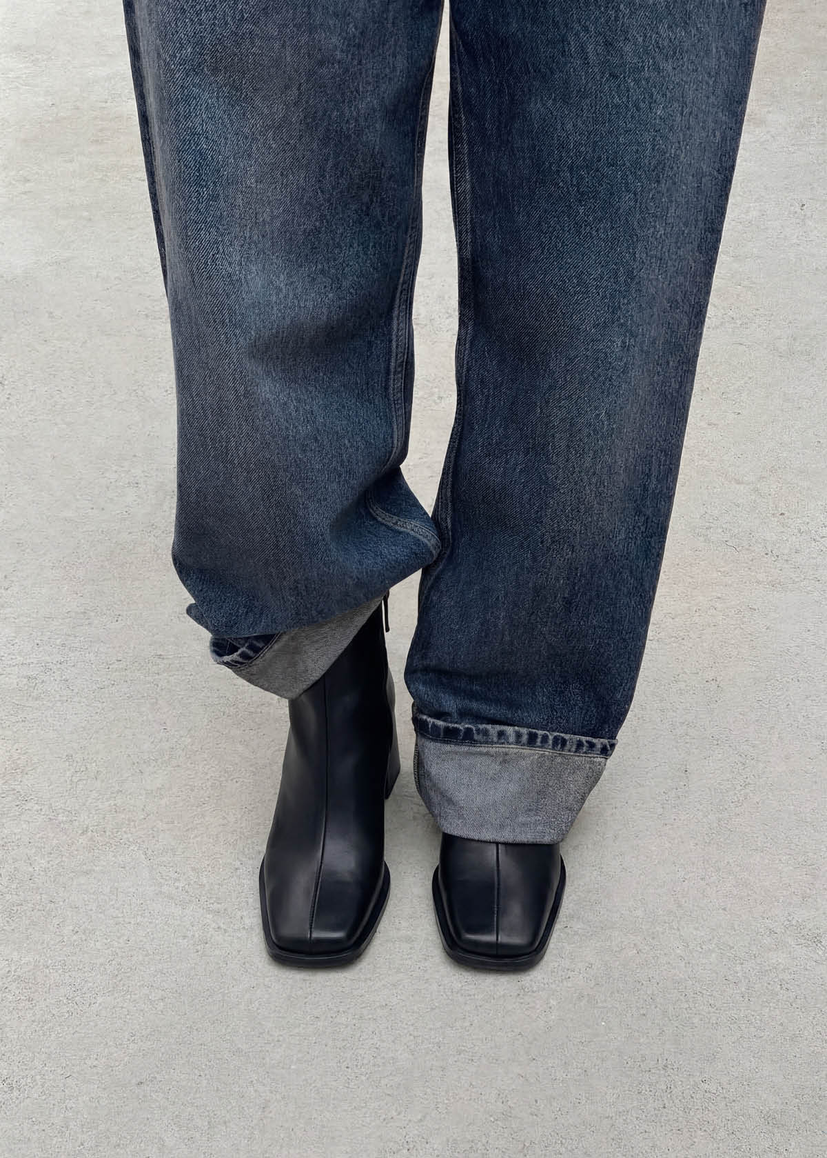 Süd Schwarze Lederstiefel