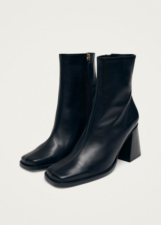 South Bottines en cuir noir-image