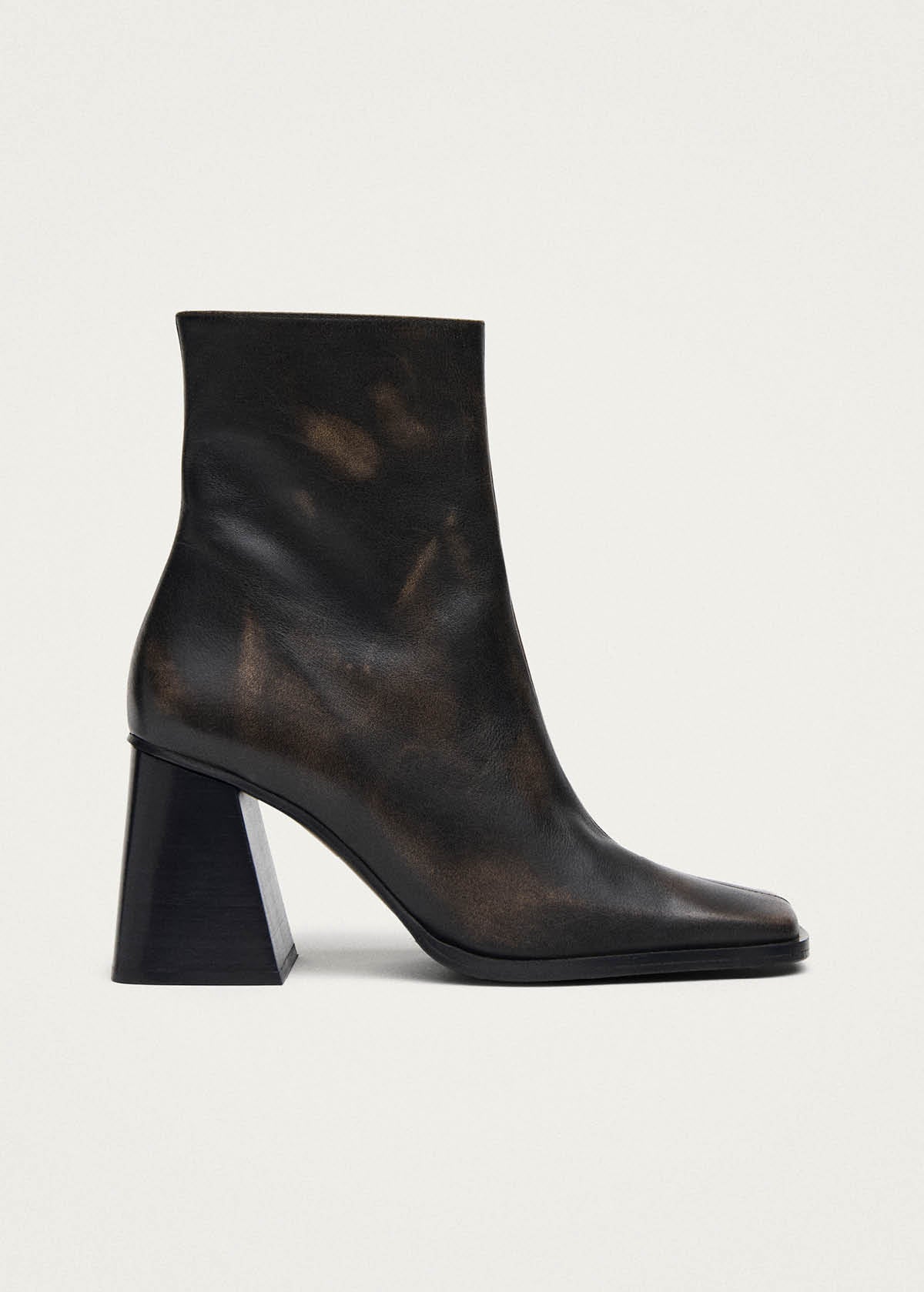 South Vintage Effect Brown Ankle Boots