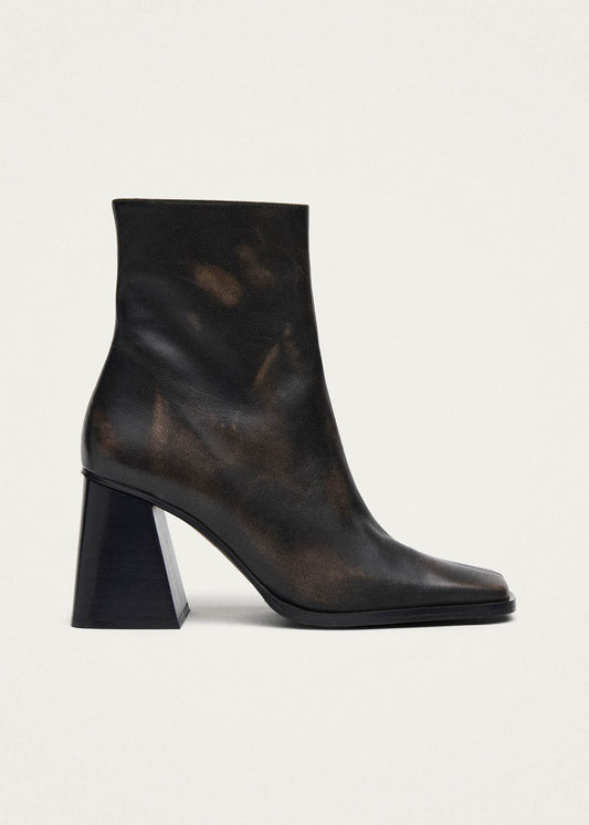 South Vintage Effect Brown Ankle Boots