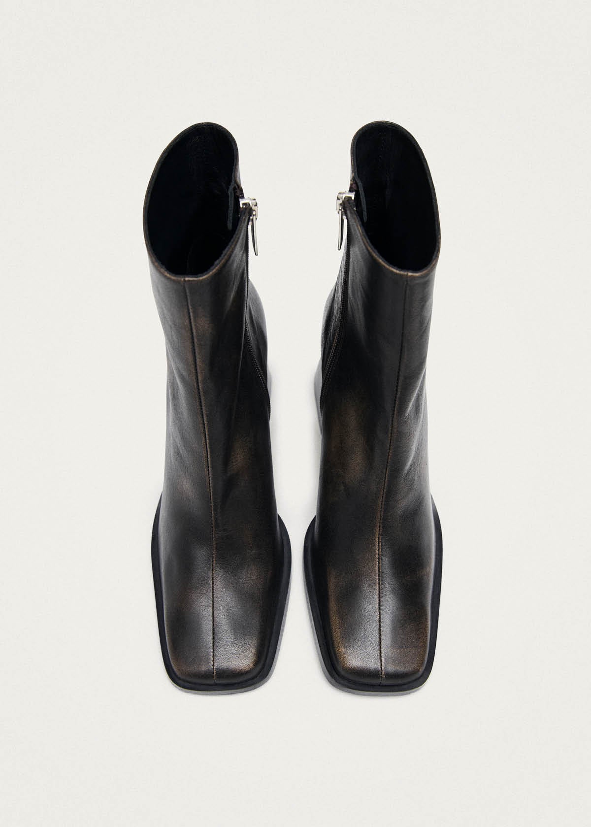 South Vintage Effect Brown Ankle Boots
