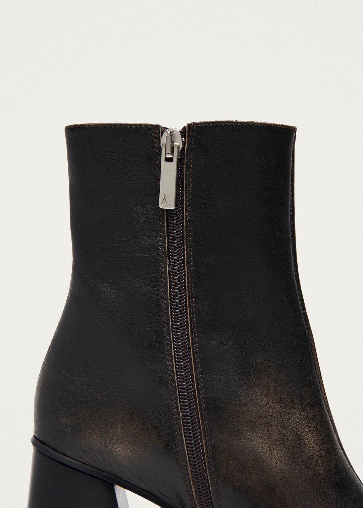 South Vintage Effect Brown Ankle Boots