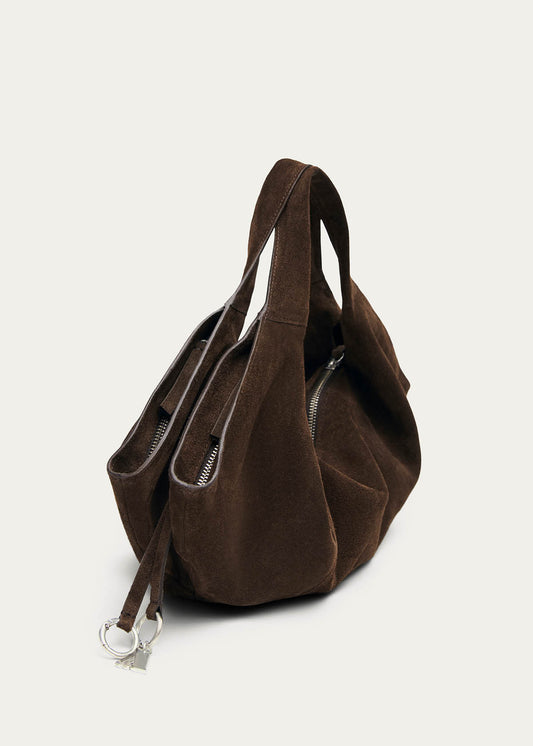 Sue Mini Suede Brown Leather Bag-image