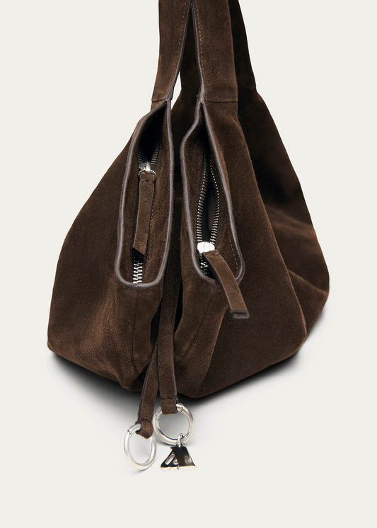 Sue Mini Suede Brown Leather Bag-image