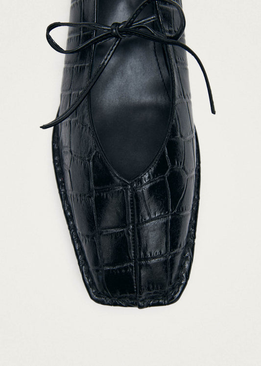 Bailarinas Sway Croco de cuero negro-image