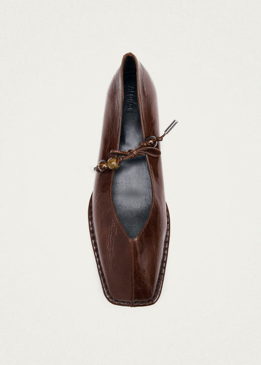 Sway Beads Ballerine in Pelle Marrone-image