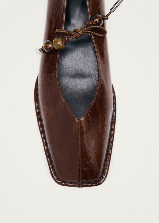 Sway Beads Ballerine in Pelle Marrone-image